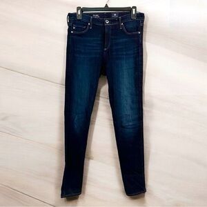 ADRIANO GOLDSCHMIED 28R The Abbey Mid-Rise Super Skinny Jeans Dark Wash